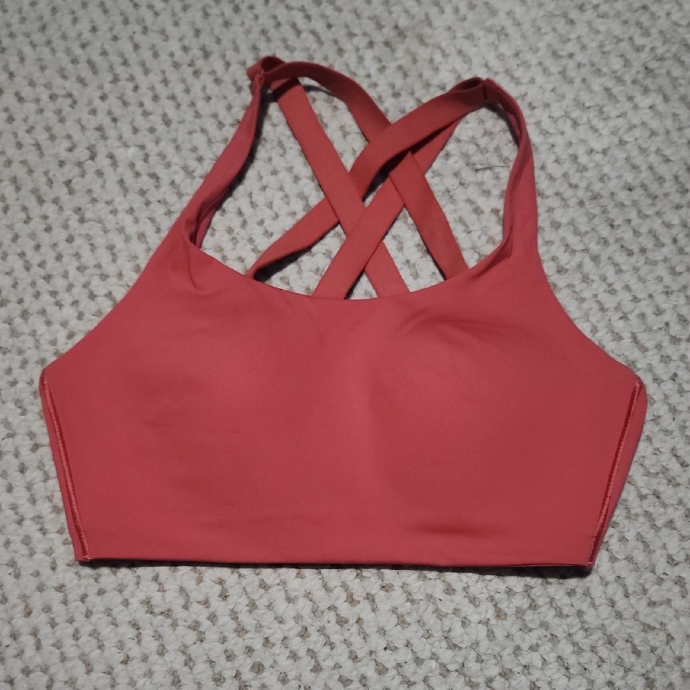 Lululemon Athletica Cross-Back Sports Bra - Coral